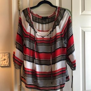 New with Tags AB Studio peasant blouse Large